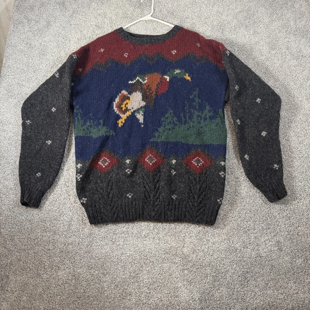 Vintage 80s 90s Woolrich Sweater XL Duck Wool Grandpacore Outdoorsman Hunting